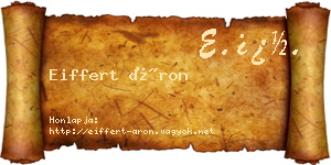 Eiffert Áron névjegykártya